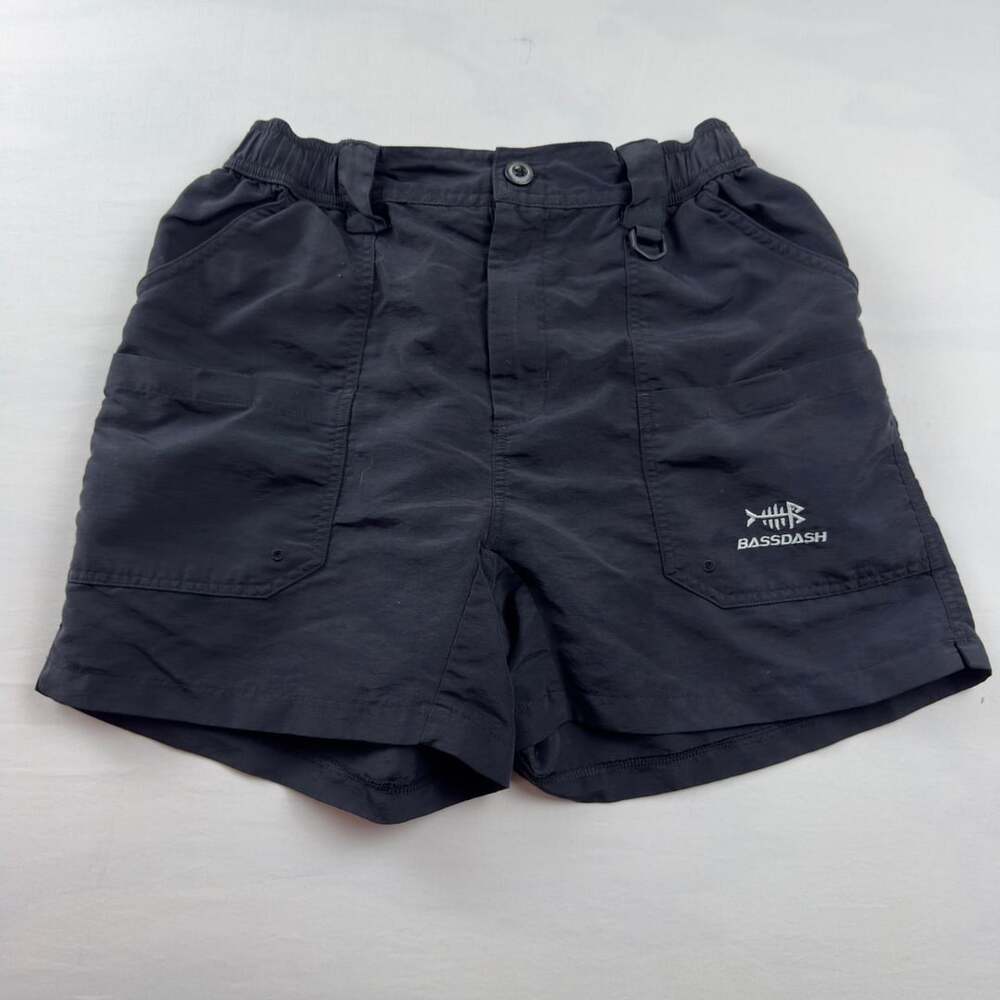 Bassdash Fishing Shorts Size XL Black Nylon UPF 50+